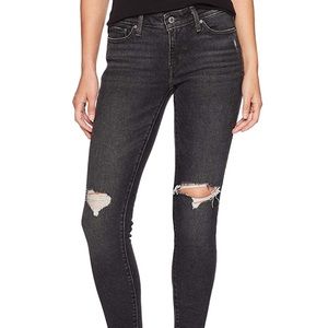 Levi’s 711 washed faded black skinny jeans